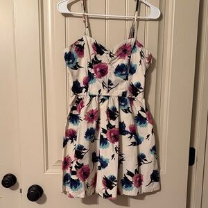 Floral Spaghetti Strap Beach Vacation Dress